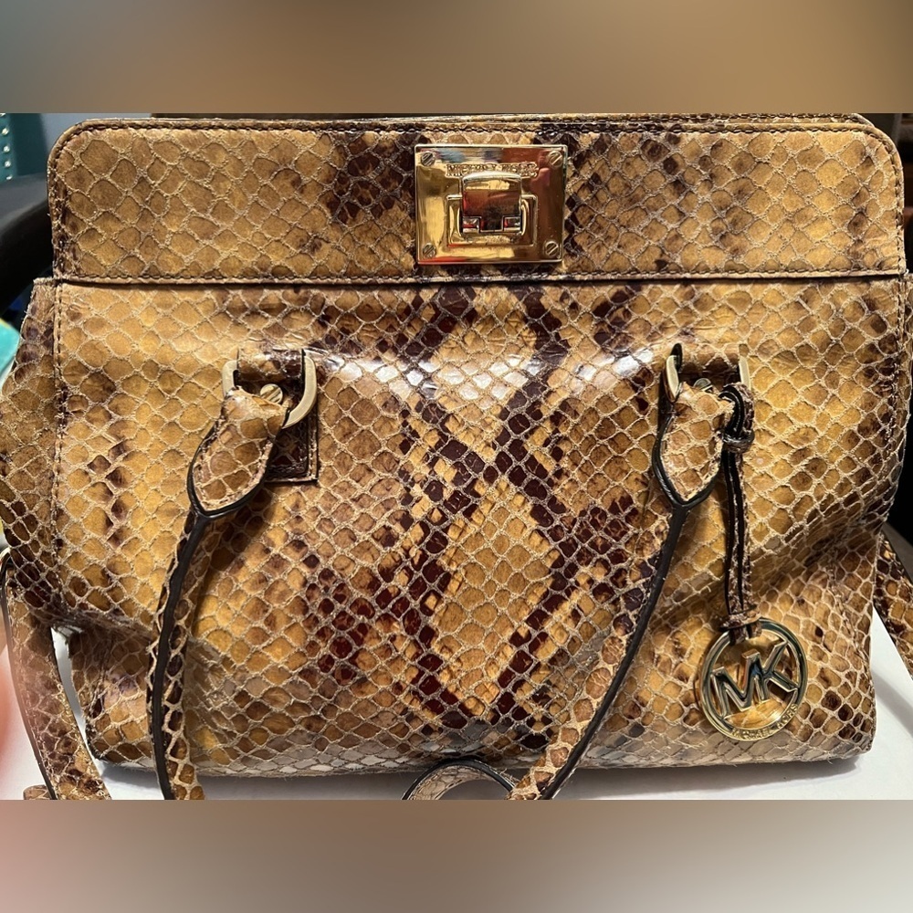 Michael Kors, Hamilton, East West, Python 2 Way Bag/ Snake Print Purse